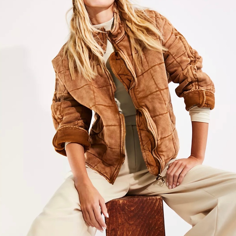 Free People Dolman Quilted Knit Jacket